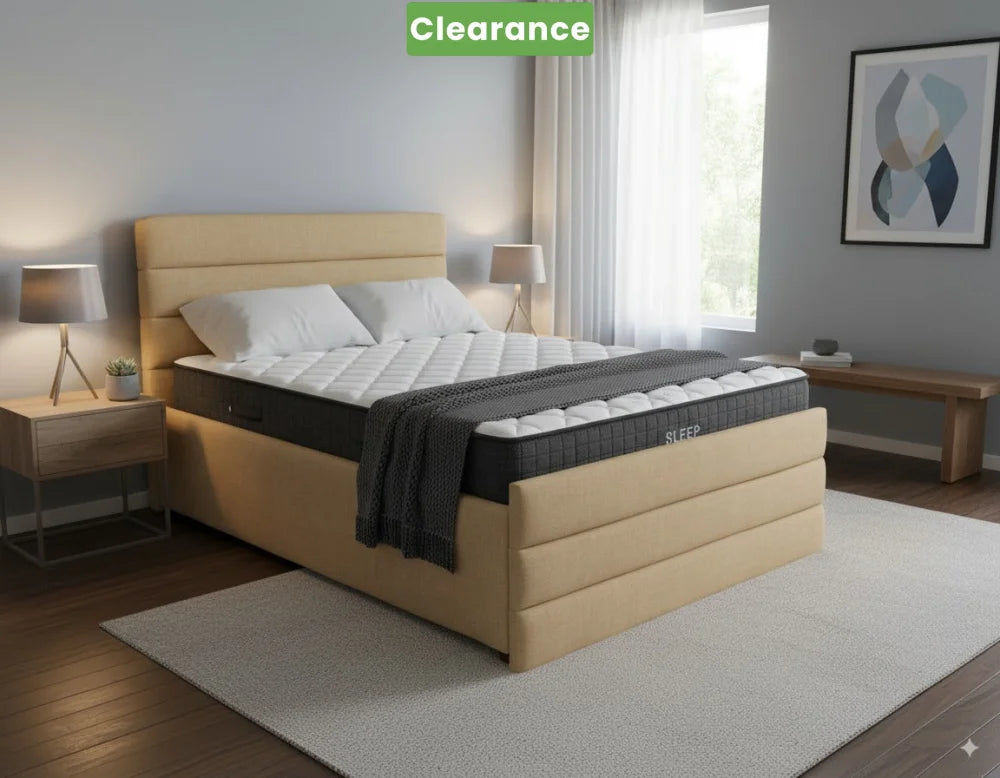 NZ Made Regal Bed Frame Queen Daffodil Colour - Floor Model