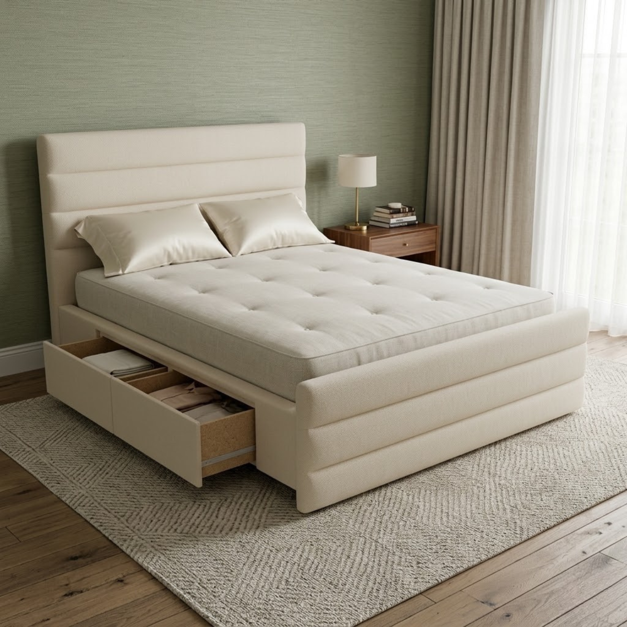 NZ Made Regal Bed Frame With Drawers