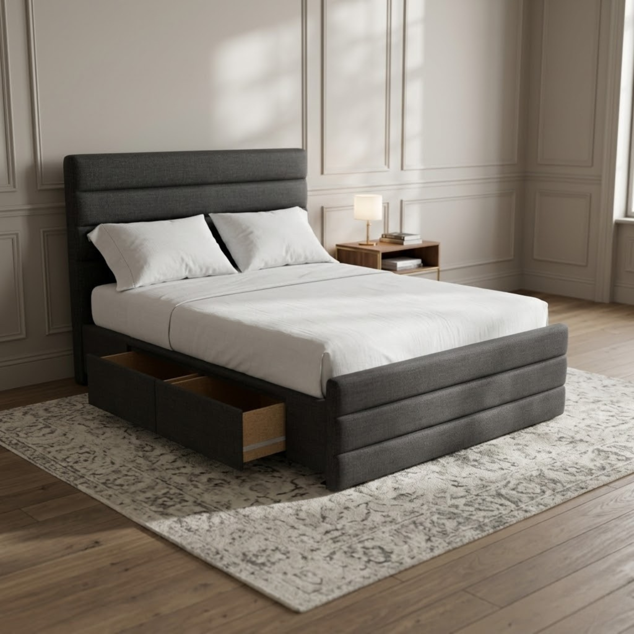 NZ Made Regal Bed Frame With Drawers