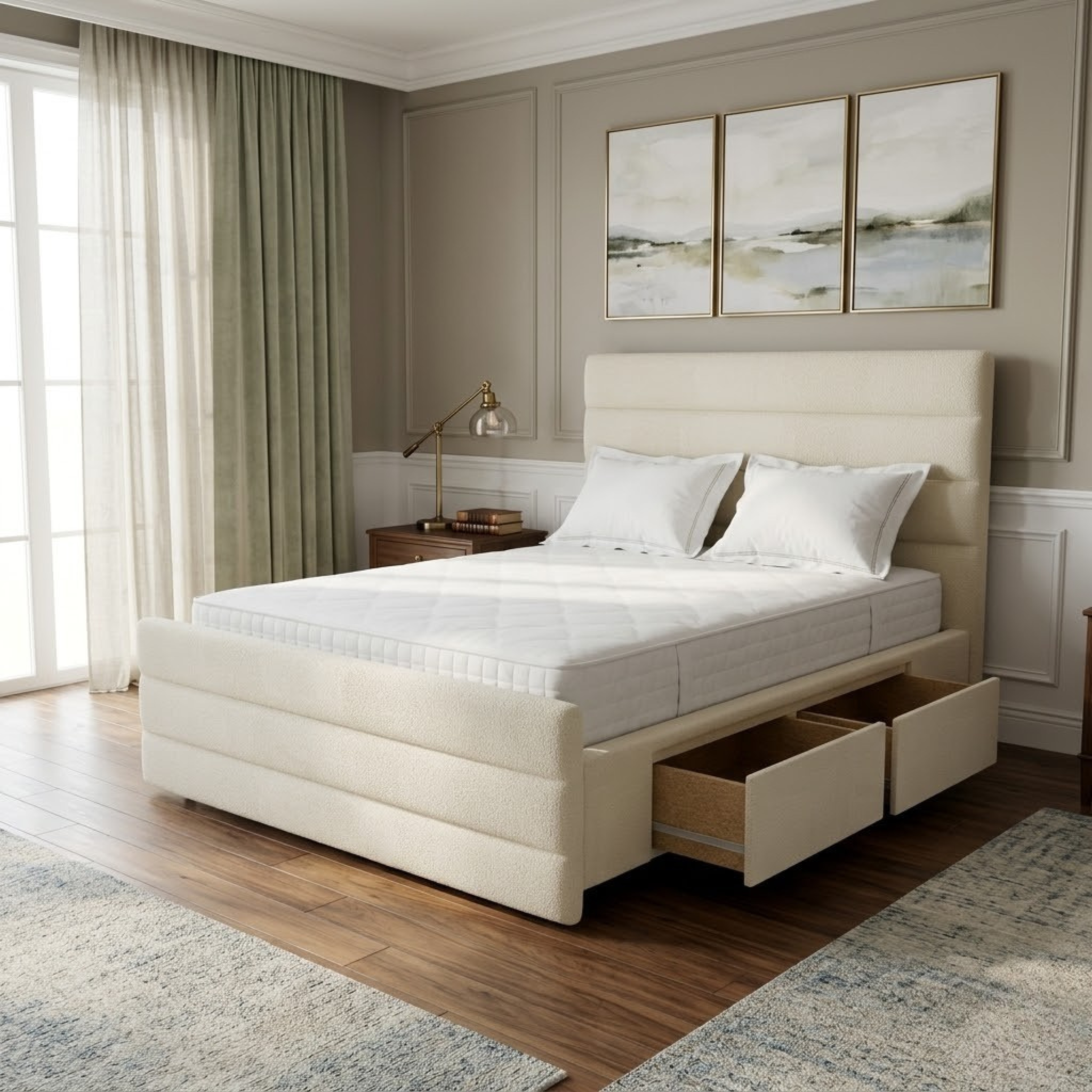 NZ Made Regal Bed Frame With Drawers
