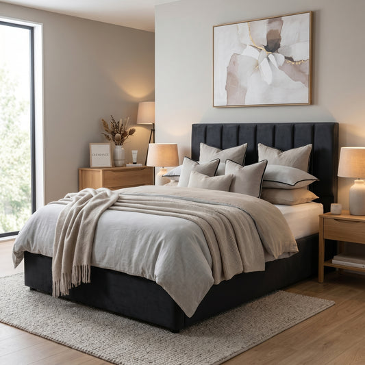 NZ Made Royal Bed Base Queen Gunmetal Floor Model