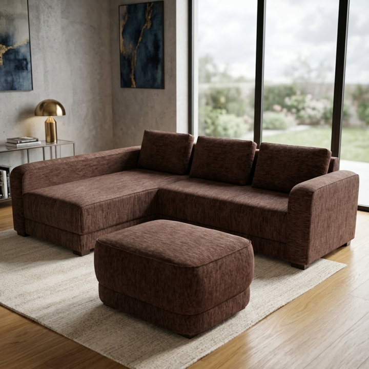 NZ Made Sigma Long-Arm with Chaise Corner Sofa