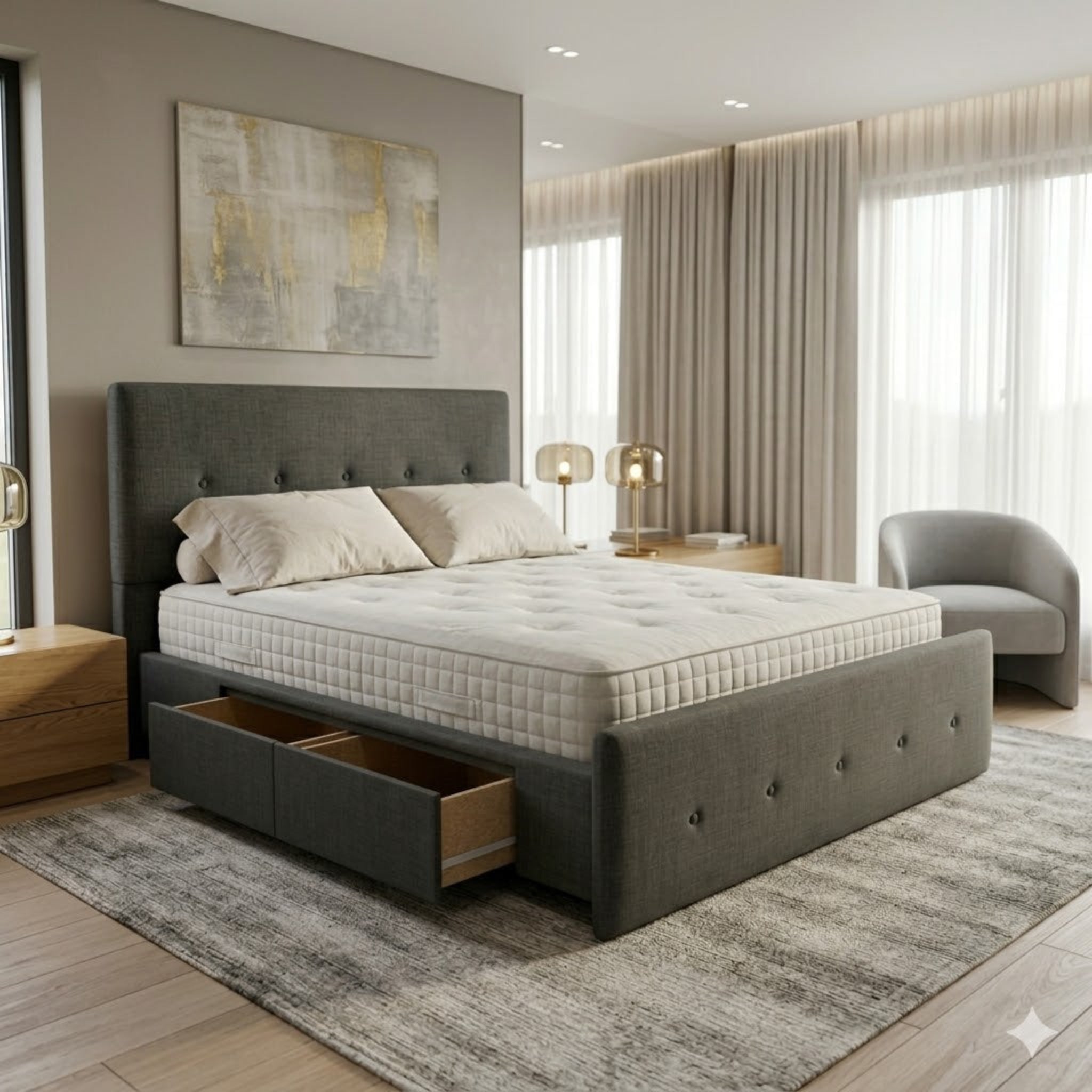 NZ Made SleepVault Bed Frame With Drawers