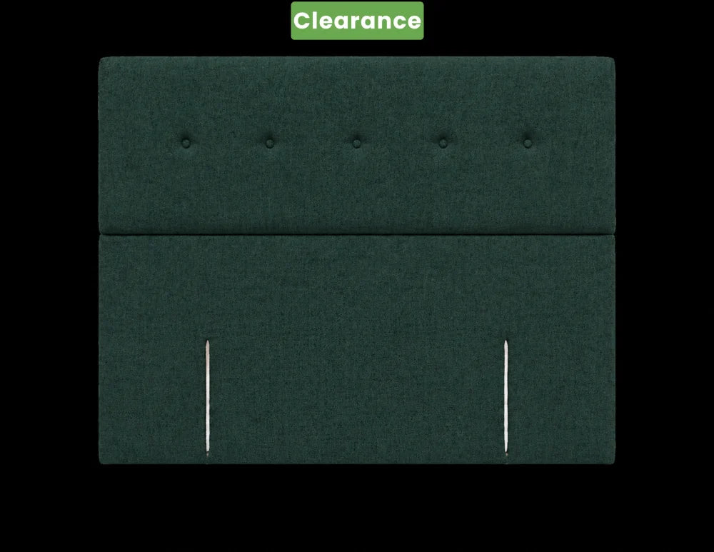NZ Made SleepVault Headboard Forest Green Colour Queen - Floor Model - Furniture