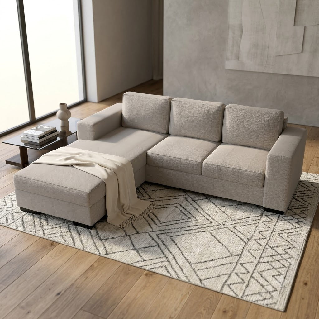 NZ Made Trendi 3 Seater Corner Sofa With Reversible Chaise