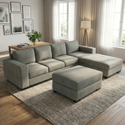 NZ Made Trendi 4 Seater Corner Sofa With Reversible Chaise