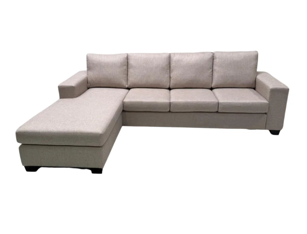 NZ Made Trendi 4 Seater Corner Chaise -Beige NZ Made Trendi 4 Seater Corner Chaise