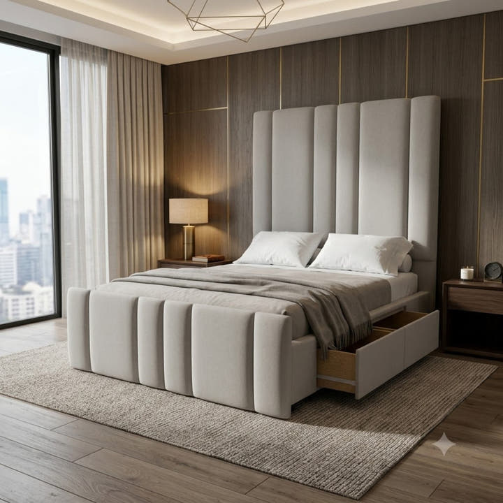 NZ Made Victoria Bed Frame With Drawers