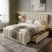 NZ Made Wave Plus Bed Frame With Drawers