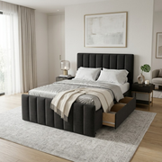 NZ Made Wave Plus Bed Frame With Drawers