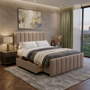 NZ Made Wave Plus Bed Frame With Drawers