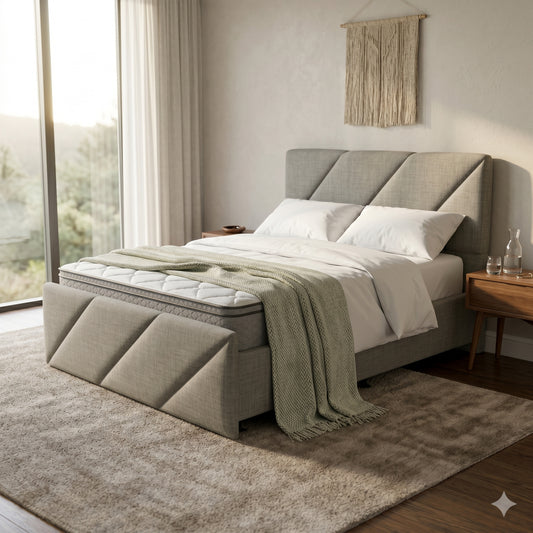 NZ Made Zest Bed Frame + Bliss Max Medium Mattress | Furniture World NZ