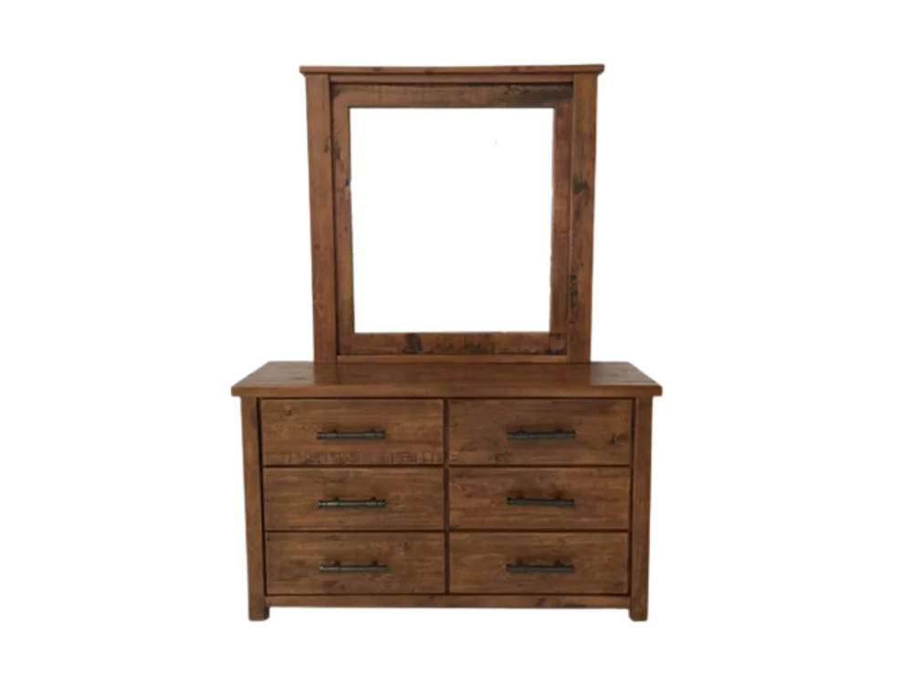 Oakwood 6 Drw Dresser / Mirror