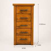 Oakwood 5 Drw Slimboy