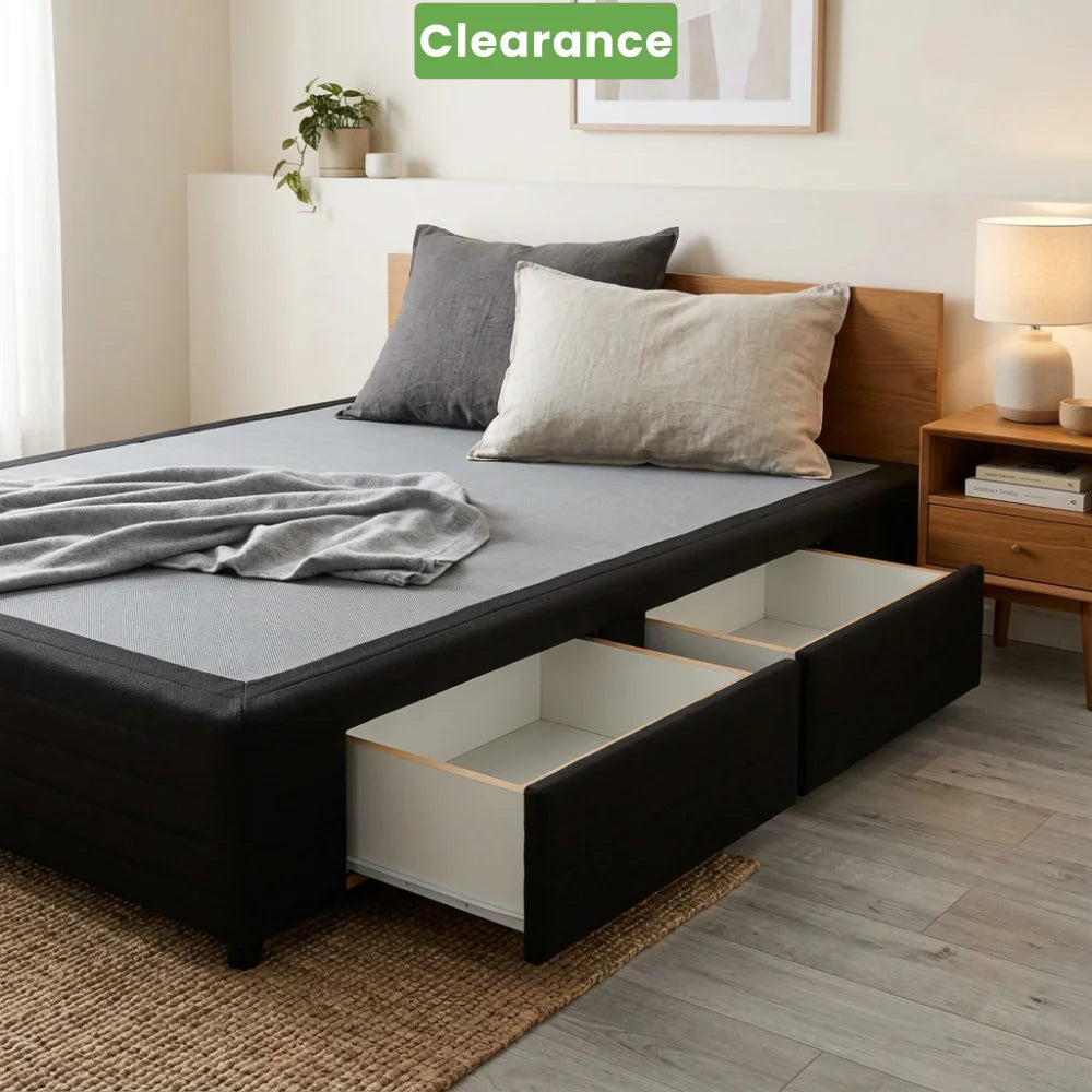 Posturemax Base Queen Black With Drawers - Floor Model - Bed Frames & Bases