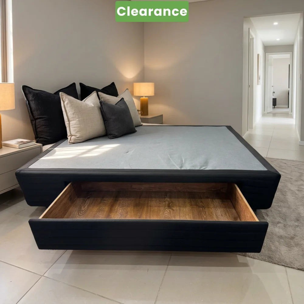 Posturemax Base Queen Black With Drawers - Floor Model - Bed Frames & Bases