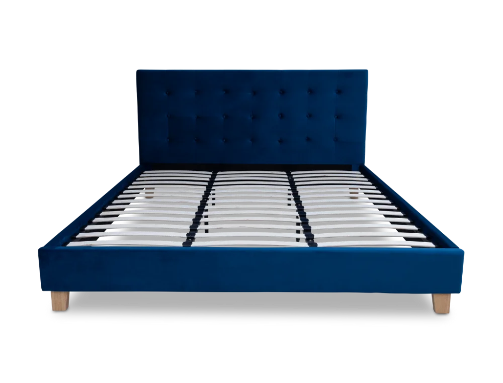 Prestige Bed Frame Velvet Navy Blue