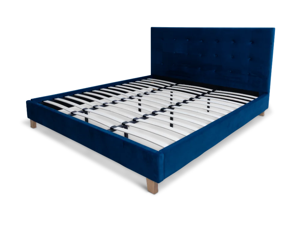 Prestige Bed Frame Velvet Navy Blue