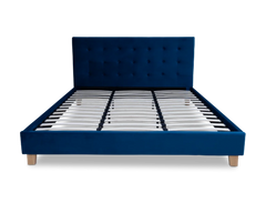 Prestige Super King Bed Frame Velvet Navy Blue