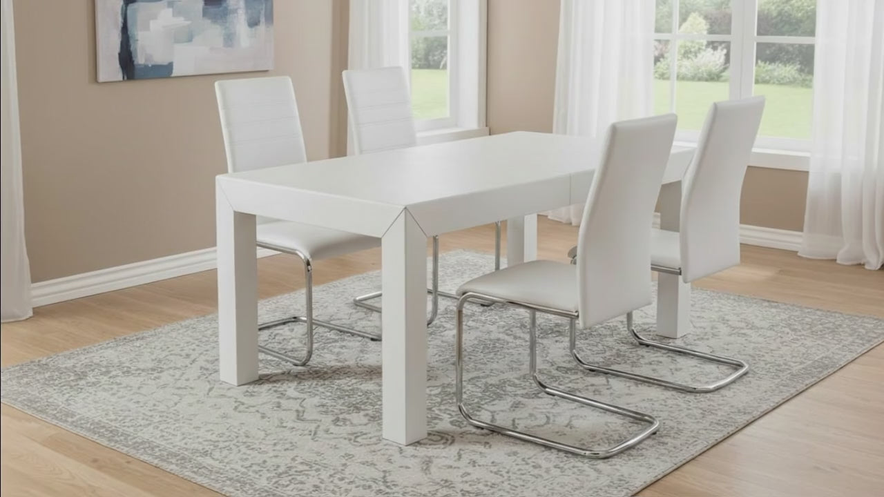 Clarity Dining Chairs Set of 4 White