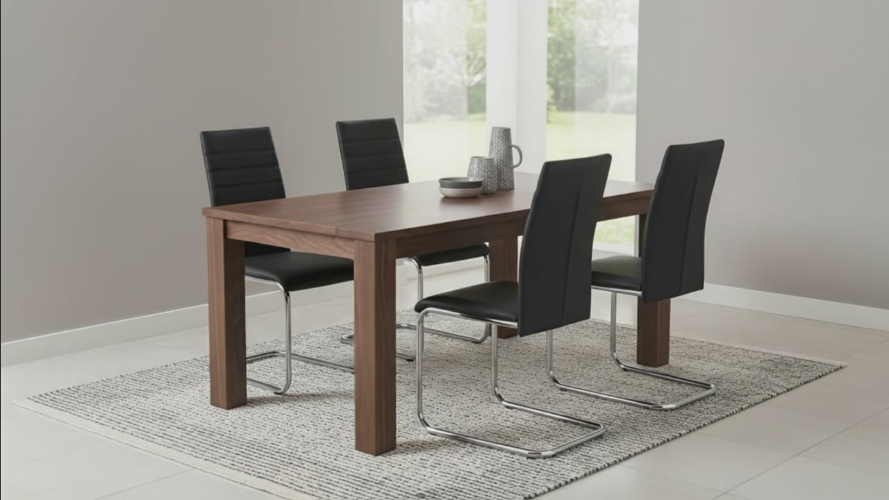 Clarity Dining Chairs Set of 4 Black