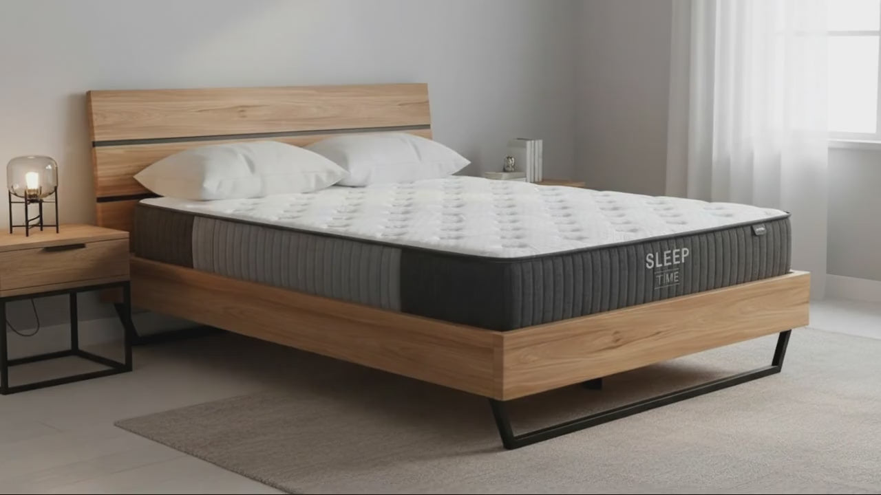 GrainCraft Bed Frame + SleepTime X-Firm Mattress Queen
