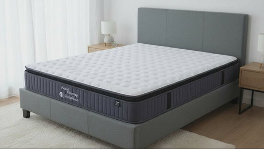 Sleeptime  Bed Frame Linen Grey + SleepTime Pocket Pillowtop Mattress - alternate view
