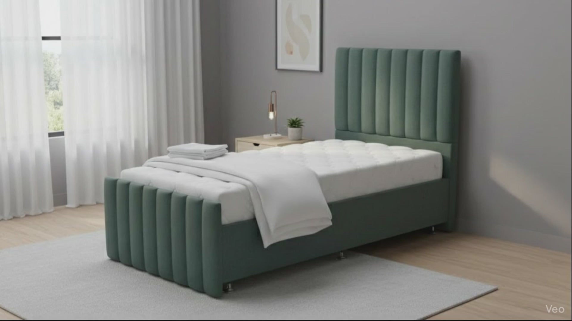 NZ Made Wave Bed Frame With Drawers