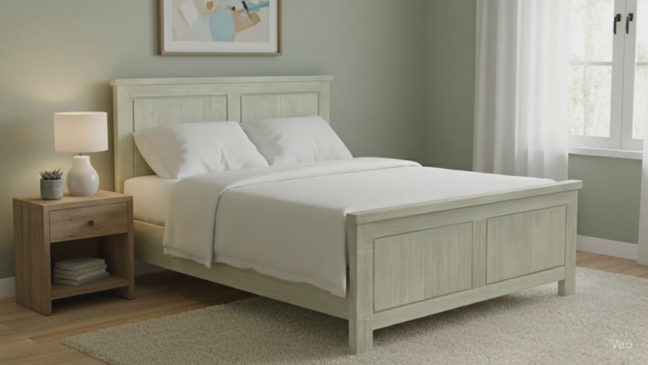 Signature Bed Frame + Fiona Plush Mattress : Queen -Floor Model