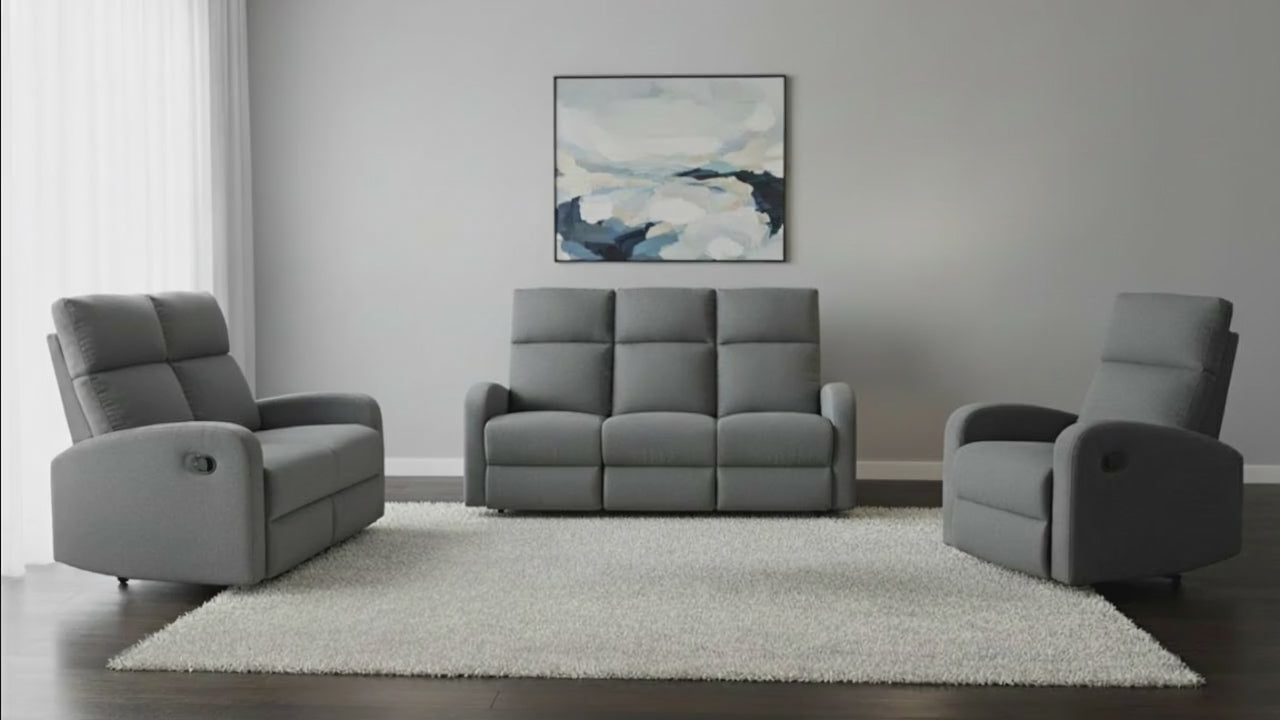 SupreCoz 3RR + 2RR + R Recliner Suite Linen Fabric