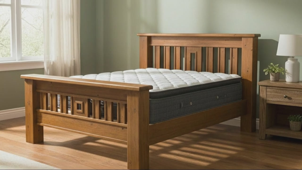 Edison Bed Frame +Sleeptime Medium Mattress
