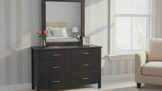 Bella 6 Drw Black Dresser / Mirror - alternate view