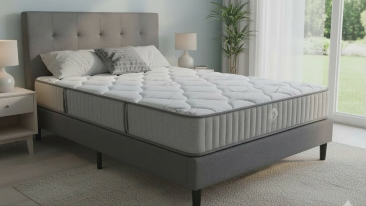 Shirley Fabric Bed Frame +Sleepmax Econ Mattress