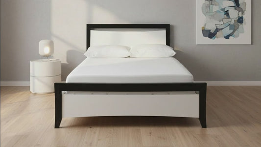 Maverick Bed Frame (Black/White) + Sleeptime Pocket Pillow Top Mattress - alternate view