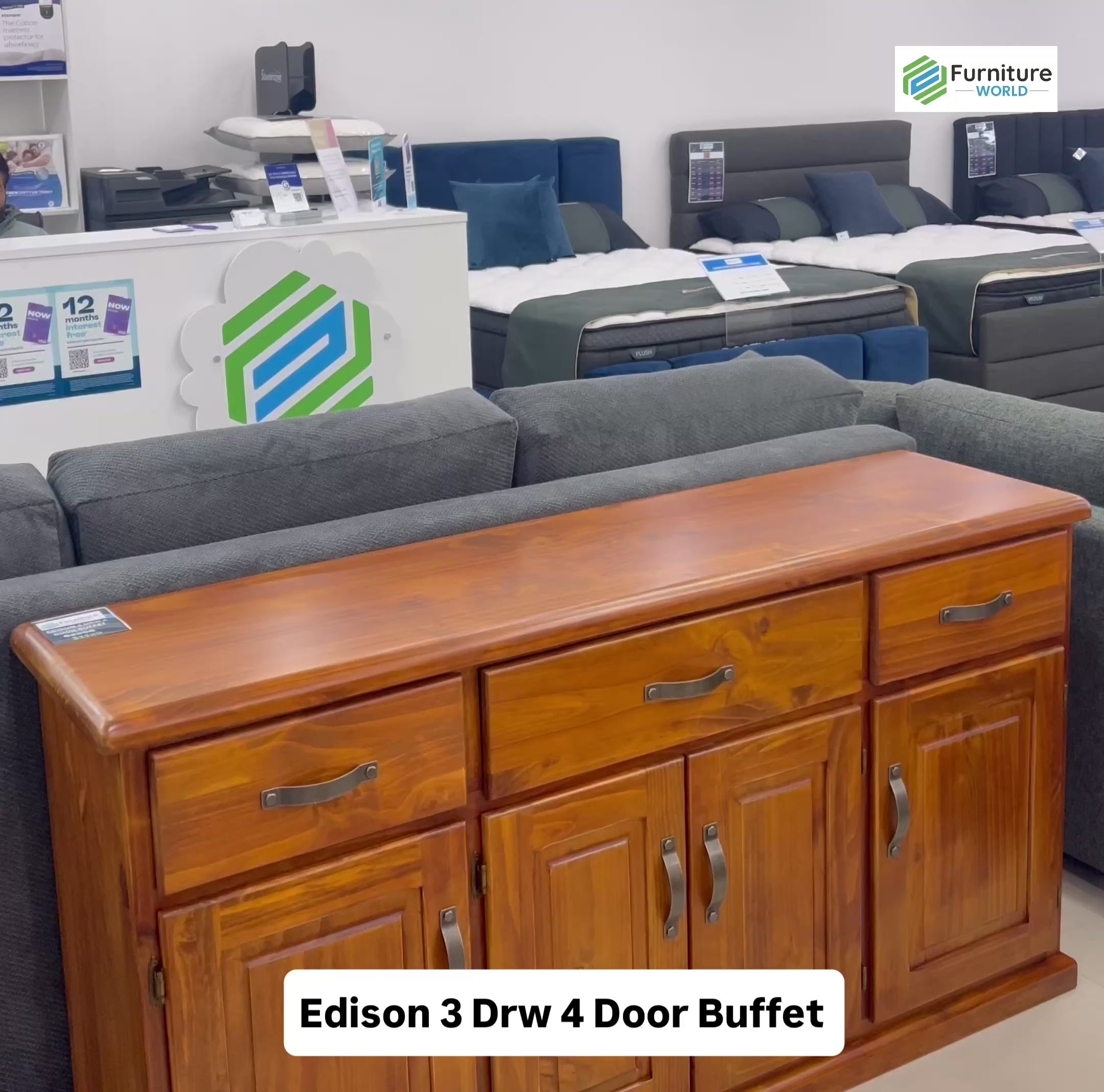 Edison 3 Drw 4 Door Buffet