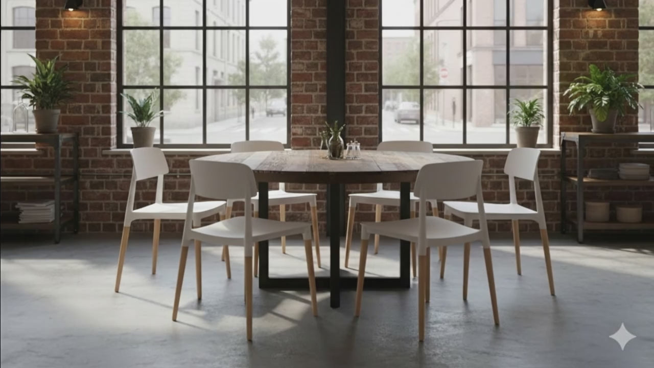 Ebony Dining Chairs Set of 6 White