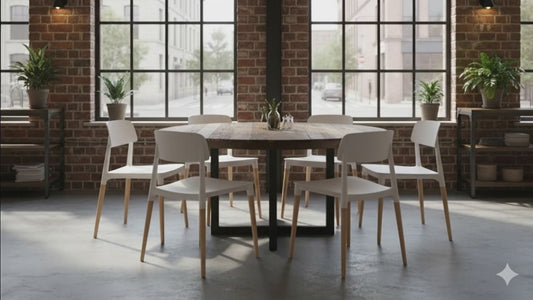 Ebony Dining Chairs Set of 6 White - alternate view