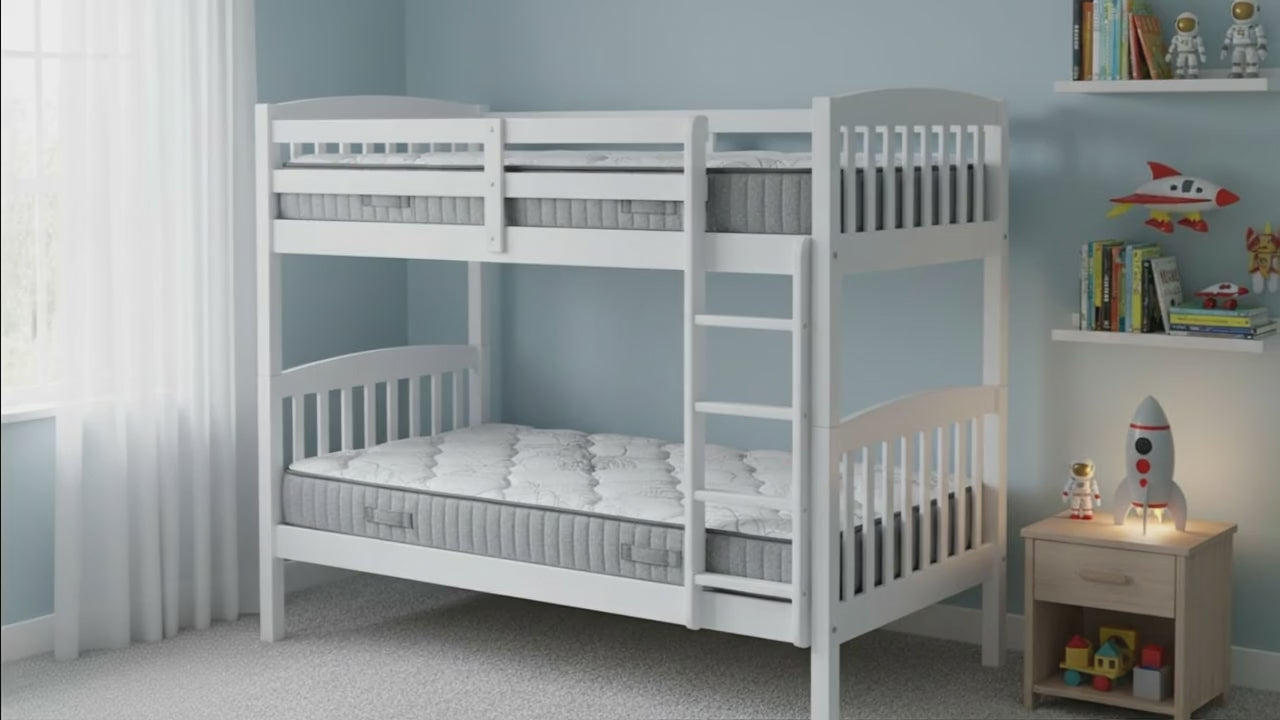 Unity Bunk (S+S)White (with Mattress)