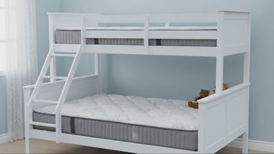Unity Bunk (S+D) White (with Mattress) - alternate view