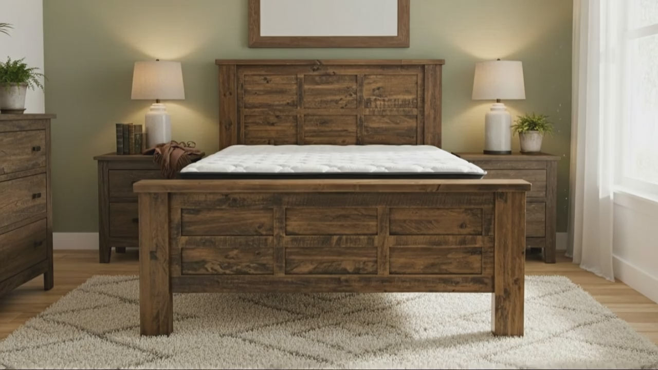 Oakwood Bed Frame +SleepTime Medium Mattress