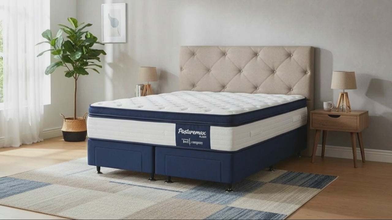 NZ Made Eco Bed Base+Posturemax Plush Mattress