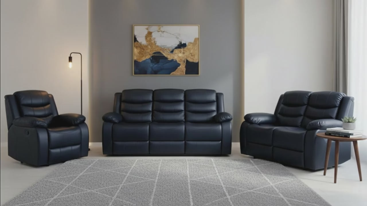 CozyCrown Recliner Suite Collection Black