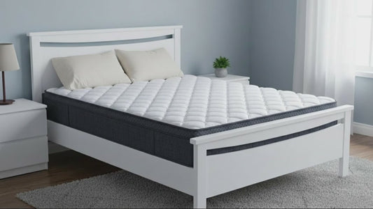 Medallion Bed Frame (White) + SleepTime Ultra Mattress Queen - alternate view
