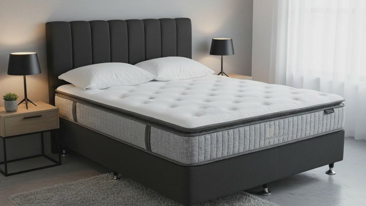 SleepMax Pillow Top Mattress + NZ Made Eco Bed Base