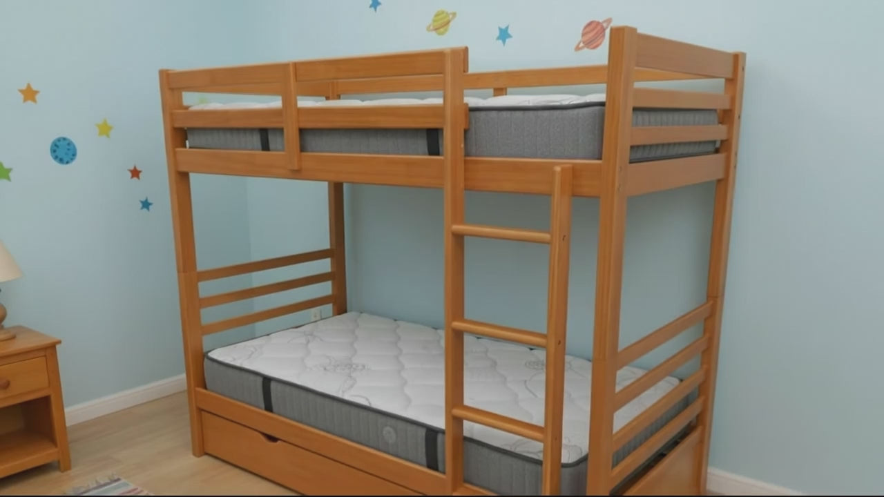 Bella Bunk (S+S)Warm Honey With 2 Bottom Drws (with Mattress)