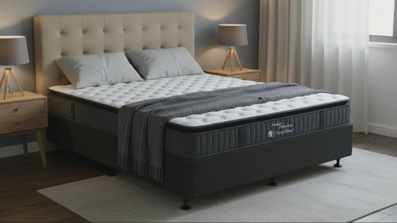 SleepTime Pocket Pillowtop Mattress + NZ Made Snooz Bed Base