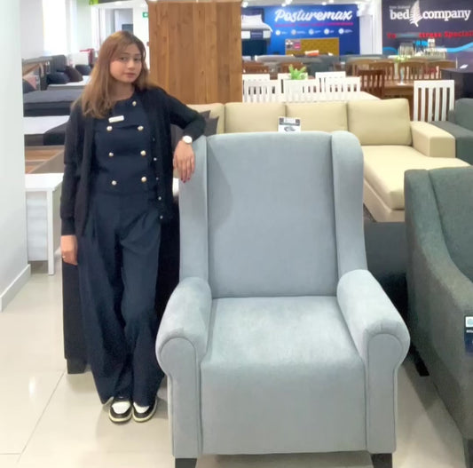 NZ Made Rome Wingback Accent Chair - alternate view