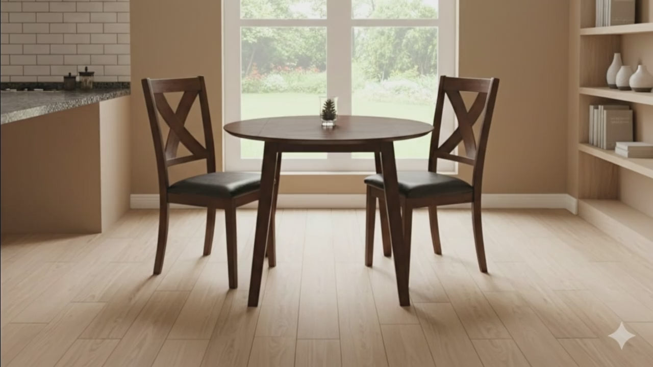 Craftsman 1m Round Dining Set 3 Pcs