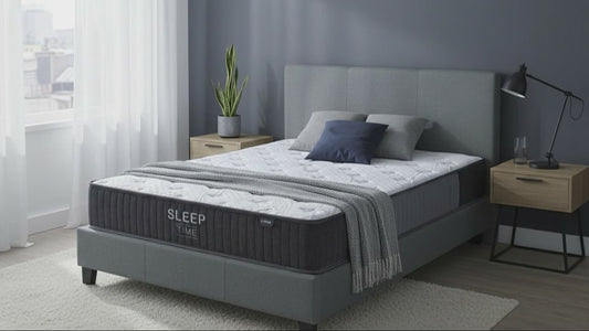 Sleeptime Bed Frame Linen Grey +  SleepTime X-Firm Mattress Queen - alternate view