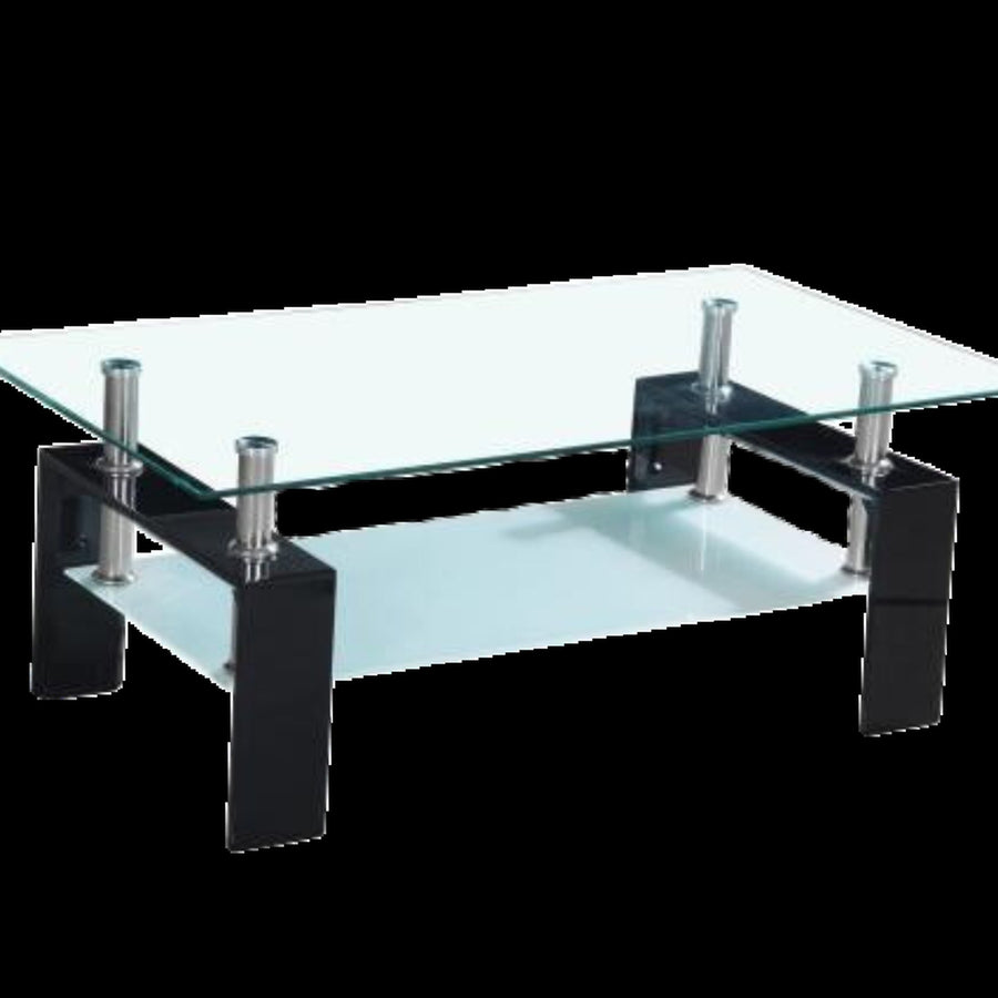 Crystalline Glasstop Coffee Table Black | Furniture World Auckland